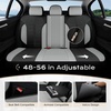 image:imageCoverado Car Seat Covers Full Set Leather Full Coverage Waterproof Seat Cover Car Seat Protector Cushion Universal Fit for Most Cars SUV Trucks PurpleampBlackGrayB
