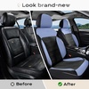 image:imageCoverado Car Seat Covers Full Set Leather Full Coverage Waterproof Seat Cover Car Seat Protector Cushion Universal Fit for Most Cars SUV Trucks PurpleampBlackBlueB