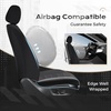 image:imageCoverado Car Seat Covers Full Set Leather Full Coverage Waterproof Seat Cover Car Seat Protector Cushion Universal Fit for Most Cars SUV Trucks PurpleampBlackRedLine