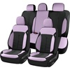 image:imageCoverado Car Seat Covers Full Set Leather Full Coverage Waterproof Seat Cover Car Seat Protector Cushion Universal Fit for Most Cars SUV Trucks PurpleampBlackPurpleB