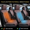 image:imageCoverado Car Seat Covers Full Set Leather Full Coverage Waterproof Seat Cover Car Seat Protector Cushion Universal Fit for Most Cars SUV Trucks PurpleampBlackCoffee