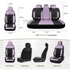 image:imageCoverado Car Seat Covers Full Set Leather Full Coverage Waterproof Seat Cover Car Seat Protector Cushion Universal Fit for Most Cars SUV Trucks PurpleampBlackPurpleB