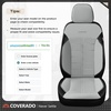 image:imageCoverado Car Seat Covers Full Set Leather Full Coverage Waterproof Seat Cover Car Seat Protector Cushion Universal Fit for Most Cars SUV Trucks PurpleampBlackGray