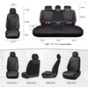 image:imageCoverado Car Seat Covers Full Set Leather Full Coverage Waterproof Seat Cover Car Seat Protector Cushion Universal Fit for Most Cars SUV Trucks PurpleampBlackRedLine