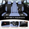 image:imageCoverado Car Seat Covers Full Set Leather Full Coverage Waterproof Seat Cover Car Seat Protector Cushion Universal Fit for Most Cars SUV Trucks PurpleampBlackBlueB