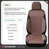 image:imageCoverado Car Seat Covers Full Set Leather Full Coverage Waterproof Seat Cover Car Seat Protector Cushion Universal Fit for Most Cars SUV Trucks PurpleampBlackCoffee