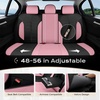 image:imageCoverado Car Seat Covers Full Set Leather Full Coverage Waterproof Seat Cover Car Seat Protector Cushion Universal Fit for Most Cars SUV Trucks PurpleampBlackPinkB