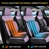 image:imageCoverado Car Seat Covers Full Set Leather Full Coverage Waterproof Seat Cover Car Seat Protector Cushion Universal Fit for Most Cars SUV Trucks PurpleampBlackPurpleB