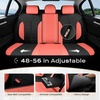 image:imageCoverado Car Seat Covers Full Set Leather Full Coverage Waterproof Seat Cover Car Seat Protector Cushion Universal Fit for Most Cars SUV Trucks PurpleampBlackRedB