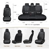 image:imageCoverado Car Seat Covers Full Set Leather Full Coverage Waterproof Seat Cover Car Seat Protector Cushion Universal Fit for Most Cars SUV Trucks PurpleampBlackBlack