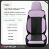 image:imageCoverado Car Seat Covers Full Set Leather Full Coverage Waterproof Seat Cover Car Seat Protector Cushion Universal Fit for Most Cars SUV Trucks PurpleampBlackPurpleB