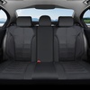 image:imageCoverado Car Seat Covers Full Set Leather Full Coverage Waterproof Seat Cover Car Seat Protector Cushion Universal Fit for Most Cars SUV Trucks PurpleampBlackBlack