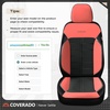 image:imageCoverado Car Seat Covers Full Set Leather Full Coverage Waterproof Seat Cover Car Seat Protector Cushion Universal Fit for Most Cars SUV Trucks PurpleampBlackRedB