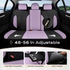 image:imageCoverado Car Seat Covers Full Set Leather Full Coverage Waterproof Seat Cover Car Seat Protector Cushion Universal Fit for Most Cars SUV Trucks PurpleampBlackPurpleB