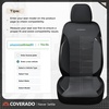 image:imageCoverado Car Seat Covers Full Set Leather Full Coverage Waterproof Seat Cover Car Seat Protector Cushion Universal Fit for Most Cars SUV Trucks PurpleampBlackBlack