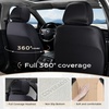 image:imageCoverado Car Seat Covers Full Set Leather Full Coverage Waterproof Seat Cover Car Seat Protector Cushion Universal Fit for Most Cars SUV Trucks PurpleampBlackBeige