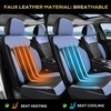 image:imageCoverado Car Seat Covers Full Set Leather Full Coverage Waterproof Seat Cover Car Seat Protector Cushion Universal Fit for Most Cars SUV Trucks PurpleampBlackBlueB