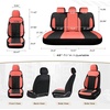 image:imageCoverado Car Seat Covers Full Set Leather Full Coverage Waterproof Seat Cover Car Seat Protector Cushion Universal Fit for Most Cars SUV Trucks PurpleampBlackRedB