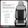 image:imageCoverado Car Seat Covers Full Set Leather Full Coverage Waterproof Seat Cover Car Seat Protector Cushion Universal Fit for Most Cars SUV Trucks PurpleampBlackGrayB