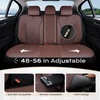 image:imageCoverado Car Seat Covers Full Set Leather Full Coverage Waterproof Seat Cover Car Seat Protector Cushion Universal Fit for Most Cars SUV Trucks PurpleampBlackCoffee