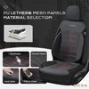 image:imageCoverado Car Seat Covers Full Set Leather Full Coverage Waterproof Seat Cover Car Seat Protector Cushion Universal Fit for Most Cars SUV Trucks PurpleampBlackRedLine