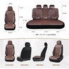 image:imageCoverado Car Seat Covers Full Set Leather Full Coverage Waterproof Seat Cover Car Seat Protector Cushion Universal Fit for Most Cars SUV Trucks PurpleampBlackCoffee