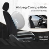 image:imageCoverado Car Seat Covers Full Set Leather Full Coverage Waterproof Seat Cover Car Seat Protector Cushion Universal Fit for Most Cars SUV Trucks PurpleampBlackGrayB