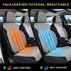 image:imageCoverado Car Seat Covers Full Set Leather Full Coverage Waterproof Seat Cover Car Seat Protector Cushion Universal Fit for Most Cars SUV Trucks PurpleampBlackGray