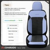 image:imageCoverado Car Seat Covers Full Set Leather Full Coverage Waterproof Seat Cover Car Seat Protector Cushion Universal Fit for Most Cars SUV Trucks PurpleampBlackBlueB