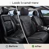 image:imageCoverado Car Seat Covers Full Set Leather Full Coverage Waterproof Seat Cover Car Seat Protector Cushion Universal Fit for Most Cars SUV Trucks PurpleampBlackBlack