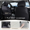 image:imageCoverado Car Seat Covers Full Set Leather Full Coverage Waterproof Seat Cover Car Seat Protector Cushion Universal Fit for Most Cars SUV Trucks PurpleampBlackGray
