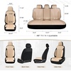 image:imageCoverado Car Seat Covers Full Set Leather Full Coverage Waterproof Seat Cover Car Seat Protector Cushion Universal Fit for Most Cars SUV Trucks PurpleampBlackBeige