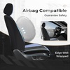 image:imageCoverado Car Seat Covers Full Set Leather Full Coverage Waterproof Seat Cover Car Seat Protector Cushion Universal Fit for Most Cars SUV Trucks PurpleampBlackBlueB