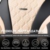 image:imageCoverado Car Seat Covers Leather Seat Covers Full Set Beige Seat Covers Perforated Diamond Leather Car Seat Cover Breathable Car Seat Cushion Waterproof Car Seat Protector Fit for Most CarsBlackBeige
