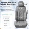 image:imageCoverado Car Seat Covers Leather Seat Covers Full Set Beige Seat Covers Perforated Diamond Leather Car Seat Cover Breathable Car Seat Cushion Waterproof Car Seat Protector Fit for Most CarsGray