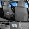 image:imageCoverado Car Seat Covers Leather Seat Covers Full Set Beige Seat Covers Perforated Diamond Leather Car Seat Cover Breathable Car Seat Cushion Waterproof Car Seat Protector Fit for Most CarsGray