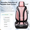 image:imageCoverado Car Seat Covers Leather Seat Covers Full Set Beige Seat Covers Perforated Diamond Leather Car Seat Cover Breathable Car Seat Cushion Waterproof Car Seat Protector Fit for Most CarsBlackPink
