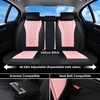 image:imageCoverado Car Seat Covers Leather Seat Covers Full Set Beige Seat Covers Perforated Diamond Leather Car Seat Cover Breathable Car Seat Cushion Waterproof Car Seat Protector Fit for Most CarsBlackPink
