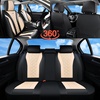 image:imageCoverado Car Seat Covers Leather Seat Covers Full Set Beige Seat Covers Perforated Diamond Leather Car Seat Cover Breathable Car Seat Cushion Waterproof Car Seat Protector Fit for Most CarsBlackBeige