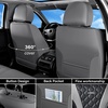 image:imageCoverado Car Seat Covers Leather Seat Covers Full Set Beige Seat Covers Perforated Diamond Leather Car Seat Cover Breathable Car Seat Cushion Waterproof Car Seat Protector Fit for Most CarsGrayBlack