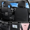 image:imageCoverado Car Seat Covers Leather Seat Covers Full Set Beige Seat Covers Perforated Diamond Leather Car Seat Cover Breathable Car Seat Cushion Waterproof Car Seat Protector Fit for Most CarsBlackPink