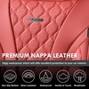 image:imageCoverado Car Seat Covers Leather Seat Covers Full Set Beige Seat Covers Perforated Diamond Leather Car Seat Cover Breathable Car Seat Cushion Waterproof Car Seat Protector Fit for Most CarsRed