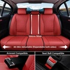 image:imageCoverado Front Car Seat Covers 2 Pieces Seat Covers for Cars Waterproof Faux Leather Car Seat Protectors with PE Massage Fabric Luxury Driver Seat Cover Universal Fit for Most Vehicles BlackRed