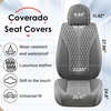 image:imageCoverado Front Car Seat Covers 2 Pieces Seat Covers for Cars Waterproof Faux Leather Car Seat Protectors with PE Massage Fabric Luxury Driver Seat Cover Universal Fit for Most Vehicles BlackGray