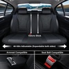 image:imageCoverado Front Car Seat Covers 2 Pieces Seat Covers for Cars Waterproof Faux Leather Car Seat Protectors with PE Massage Fabric Luxury Driver Seat Cover Universal Fit for Most Vehicles BlackABlack