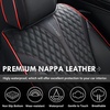 image:imageCoverado Front Car Seat Covers 2 Pieces Seat Covers for Cars Waterproof Faux Leather Car Seat Protectors with PE Massage Fabric Luxury Driver Seat Cover Universal Fit for Most Vehicles BlackBlackRed