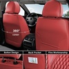 image:imageCoverado Front Car Seat Covers 2 Pieces Seat Covers for Cars Waterproof Faux Leather Car Seat Protectors with PE Massage Fabric Luxury Driver Seat Cover Universal Fit for Most Vehicles BlackRed