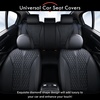image:imageCoverado Front Car Seat Covers 2 Pieces Seat Covers for Cars Waterproof Faux Leather Car Seat Protectors with PE Massage Fabric Luxury Driver Seat Cover Universal Fit for Most Vehicles BlackABlack