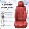 image:imageCoverado Front Car Seat Covers 2 Pieces Seat Covers for Cars Waterproof Faux Leather Car Seat Protectors with PE Massage Fabric Luxury Driver Seat Cover Universal Fit for Most Vehicles BlackRed