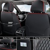 image:imageCoverado Front Car Seat Covers 2 Pieces Seat Covers for Cars Waterproof Faux Leather Car Seat Protectors with PE Massage Fabric Luxury Driver Seat Cover Universal Fit for Most Vehicles BlackBlackRed